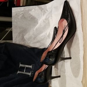 Hilfiger sexy black faux alligator pumps size 10. Tommy Hilfiger Vero Cuoio.